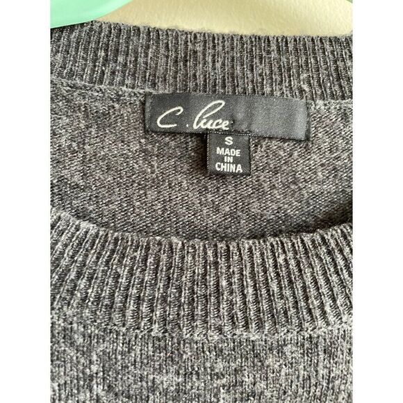 C. luce gray sweater women’s sz S - Picture 6 of 9